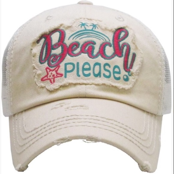 Humorous BEACH PLEASE Adjustable baseball cap - Picture 6 of 6